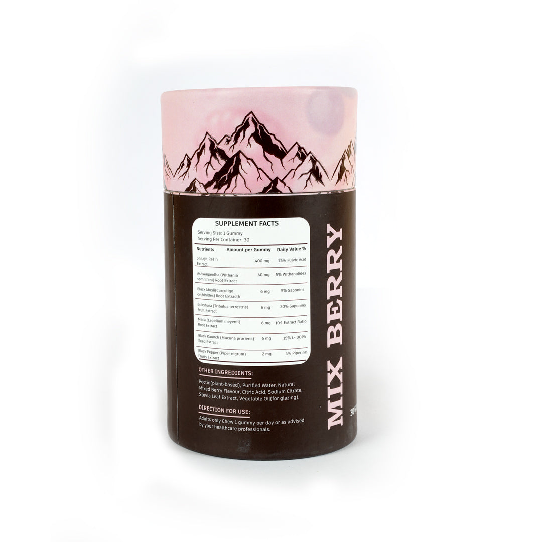 Shilajit Mix-Bberry Gummies